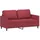 vidaXL 2-Sitzer-Sofa Weinrot 140 cm Kunstleder