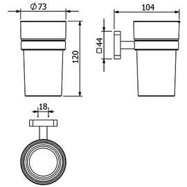 Kludi VELA S Glashalter 2597539 mattschwarz