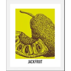 queence Bild »Jackfruit«, Obst-Obst Bilder-Schriftzug, (1 St.), gerahmt queence Farbe Rahmen: schwarz + Farbe Bild(er): gelb