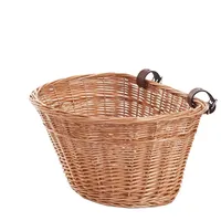 e-wicker24 Alles aus Weide Fahrradkorb vorne Groß Korb geflochten für Fahrrad Gepäckträger Retro Fahrradkorb aus Weide für Lenker Vintage Stil
