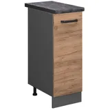 Vicco Apothekerschrank R-Line, 30 cm , AP Anthrazit, Goldkraft Eiche/Anthrazit - Gold