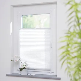 LIEDECO Klemmfix-Plissee Easy 80 x 130 cm Polyester Weiß