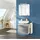 WELLTIME Waschbeckenunterschrank Trento 60 x 54 cm Grau/Silberfarben