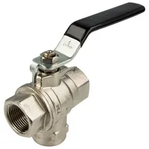 tecuro Kugelhahn 3-Wege Rp 3/4 Zoll Messing