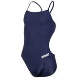 Arena Mädchen Girl's Team Swimsuit Challenge Solid Badeanzüge, Navy-white, 164 EU