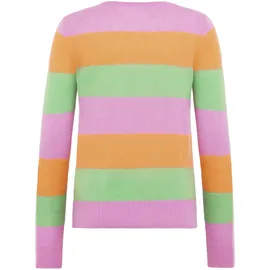 Cartoon Strickpullover mit Rundhalsausschnitt Pink 46