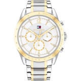 Tommy Hilfiger Multi Zifferblatt Quarz Uhr für Damen mit Zweifarbiges Edelstahlarmband - 1782555