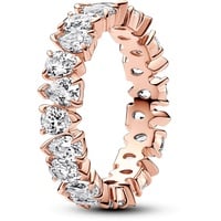 PANDORA Timeless Abwechselnd Funkelnder Band-Ring aus Sterling Silber mit rosévergoldeter Metalllegierung, Cubic Zirkoniastein verziert, Größe: 54, 183021C01-54