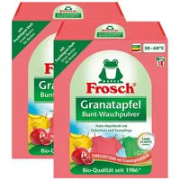 Frosch Granatapfel Bunt-Waschpulver 1,35 kg - Mit fruchtigem Duft (2er Pack)