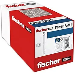 fischer 670412, Schraube, Stahl, Holz, Allgemeiner Nutzen, Teilgewinde, Flachkop