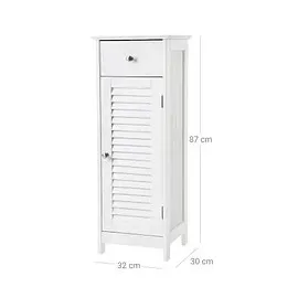 VASAGLE Badschrank 30 x 87 x 30 cm Weiß