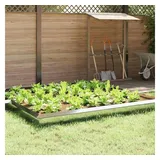 vidaXL Schneckenzaun 4 pcs Silber 100 x 3,5 x 25 cm Verzinkter Stahl