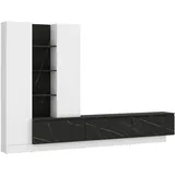 INOSIGN Wohnwand »Modesto« Breite ca. 295cm, Alpinweiß/san sebastian, , 43336838-0 B/H/T: 294,9 cm cm x 200,5 cm cm x 32,6 cm cm