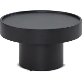 FineBuy Couchtisch rund 60cm Metall schwarz Wohnzimmertisch Alu Sofatisch Beistelltisch