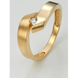 Fingerring LADY Gr. 19, silber (silber vergoldet 925), Fingerringe, Damen, 19, Metall-Metall, Metall, Metall