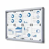 Showdown® Displays Schaukasten SL B1 silber 8x DIN A4 94,0 x 5,9 x 67,5 cm, 1 St.