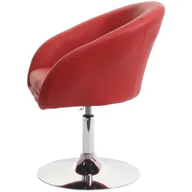 chefgastro Esszimmerstuhl Kunstleder Rot 6er Set