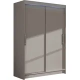 Mirjan24 Schiebetürenschrank Miami I, Stilvoll Schlafzimmer Kleiderschrank, Garderobe (Farbe: Cashmere, mit RGB LED Beleuchtung) - Beige