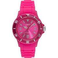 NEO watch Armbanduhr Kunststoff Hot Pink Nice-1 - N1-015 - Magenta/Magenta