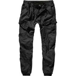 Cargohose BRANDIT "Brandit Herren Ray Vintage Trousers", Herren, Gr. 3XL, US-Größen, schwarz, 98% Baumwolle, 2% Elasthan, unifarben, loose fit, Hosen