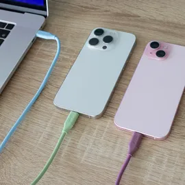 InLine USB C Kabel 100W für iPhone Air 17 Pro 16 15 iPad Galaxy S23 Pixel Tablets Matcha Latte