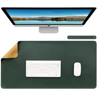 Olrla Kork und Grün Leder unterlage schreibtisch 80x40cm, großes Mauspad, Schreibtischmatte, Laptop Schreibtischpad wasserdichtes für Büro und Zuhause