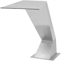 vidaXL Wasserfall Edelstahl 64x30x52 cm Silbern