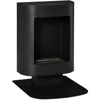 Homcom Ethanol-Kamin,, schwarz Metall, 53x65x46.5 cm, Kleinmöbel, Kamine -