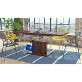 Mazzoni Grand Noir Couchtisch ausziehbar höhenverstellbar 120/180cm in Nussbaum modern vielseitig Wohnzimmertisch Esstisch Beistelltisch Sofatisch platzsparend hochwertig Wohnzimmer