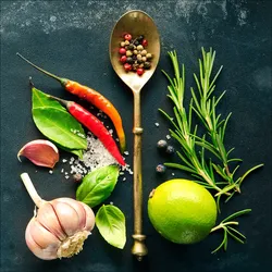 Glasbild VINTAGE HERBAGE III - bunt