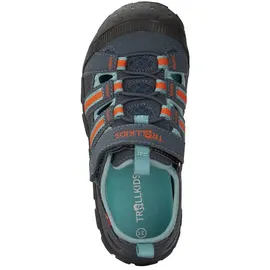 TROLLKIDS Sandefjord Xt Sandalen - Dark Navy / Dusky Turquoise / Glow Orange - EU 31