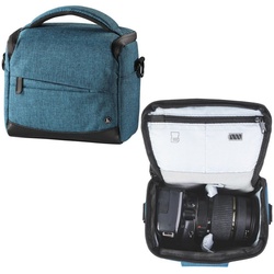 Hama Kameratasche Kamera-Tasche Trinidad 110 Foto-Tasche Universal Blau, Case Schultergurt Tragegriff Zubehör-Fächer Digitalkamera Systemkamera blau