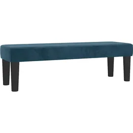 vidaXL Boxspringbett mit Matratze Dunkelblau 140x200 cm Samt