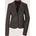 Kurzblazer Eleganter Einreiher mit Reverskragen Damen Gr 46 braun braun melange Obermaterial 75 Viskose CV 24 Polyester PES 1 Elasthan EL Modern Dezenter Melange-Effekt