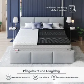 Fdm Topper Matratzenauflage 180 x 200 cm weiß