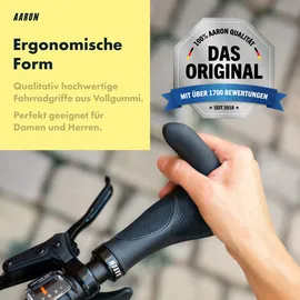 Aaron Ergonomische Fahrradgriffe mit Gel Dämpfung Schwarz