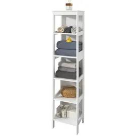 SoBuy BZR14 Bad-Hochschrank 30 x 139 x 30 cm Weiß