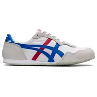 ASICS Onitsuka Tiger Serrano Sneaker Zeitlose Damen Low Top Schuhe mit Wildleder-Anteil Skaterschuhe Freizeitschuhe Weiß/Grau, Größe:37 - 37 EU