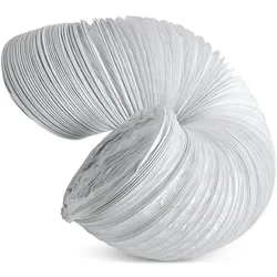 Vioks Abluftschlauch PVC flexibel Ø 150 mm 5m weiß für Dunstabzugshaube Klimaanlage