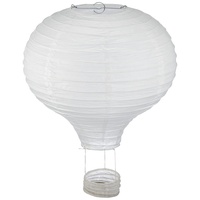Rayher Papierlampion Heißluftballon, 30cm ø40cm, m. Metallgestell, weiß