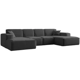 kaiser möbel Ecksofa U-Form Siena mit Stoff Maloy Graphit