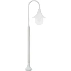 vidaXL Garten-Pollerleuchte E27 120 cm Aluminium Weiß