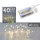 Cepewa LED Lichterkette Mikro 40er 4 m warmweiß Silber