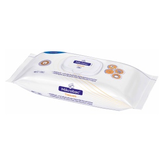 Bode Mikrobac Tissues XXL Desinfektionstücher, Gebrauchsfertige Desinfektionstücher zur Flächendesinfektion, 1 Flow-Pack = 40 Tücher