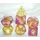 Dice4friends Würfelset Galaxy: Citrin Rose (7)