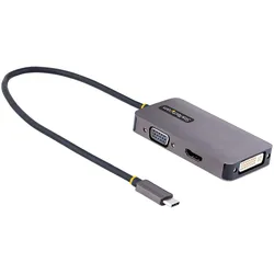 StarTech.com USB C Video Adapter, USB C to HDMI DVI VGA Adapter, Up to 4K 60Hz,