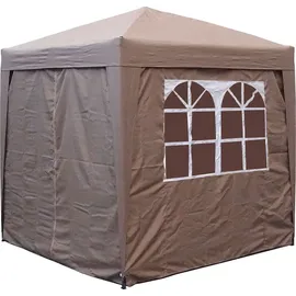 Quick Star Faltpavillon 2,5 x 2,5 m 4 Stück Braunbeige