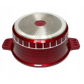 ZILNER Original 11-teiliges rotes Topfset Kochtopf Set | induktions Töpfe Set,Kochtöpfe,Töpfe Induktion | Kochgeschirr Set,Topfset - Rot