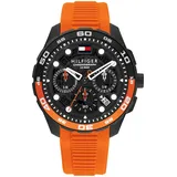 Tommy Hilfiger Chronographen-Quarzuhr mit Kalender für Herren mit Oranges Silikonarmband - 1792234