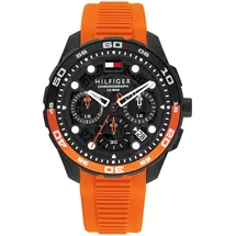 Tommy Hilfiger Chronographen-Quarzuhr mit Kalender für Herren mit Oranges Silikonarmband - 1792234